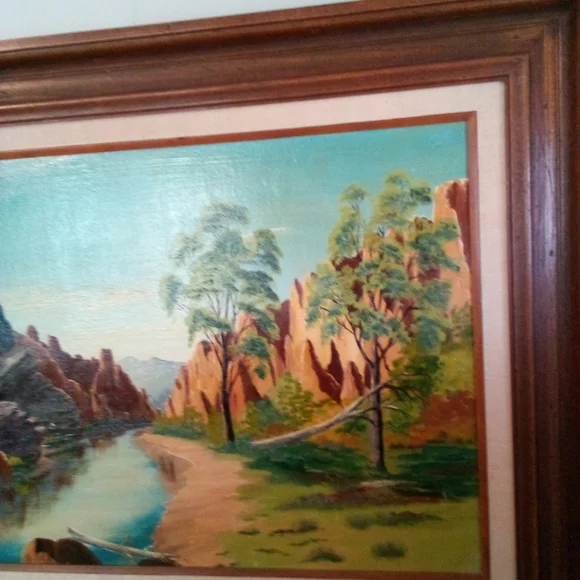 Vintage oil on canvas painting